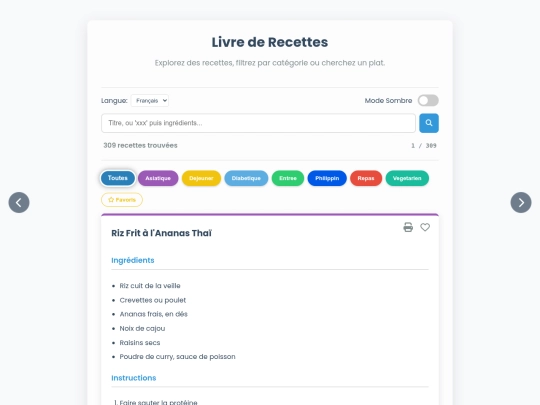 recettes classic screenshot