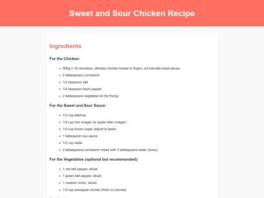 recipes /sweetandsour screenshot