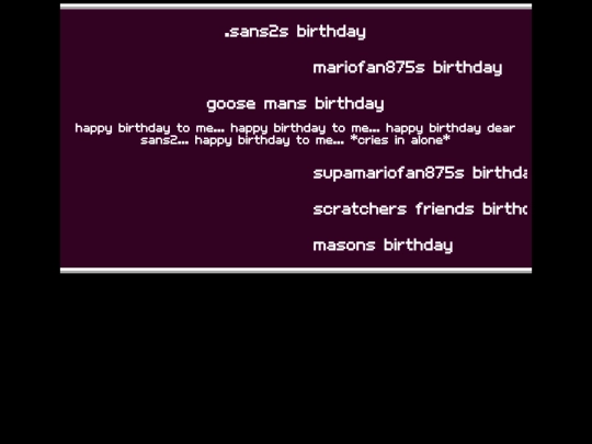 birthday screenshot