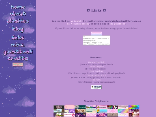 links screenshot