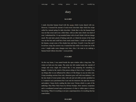 diary screenshot