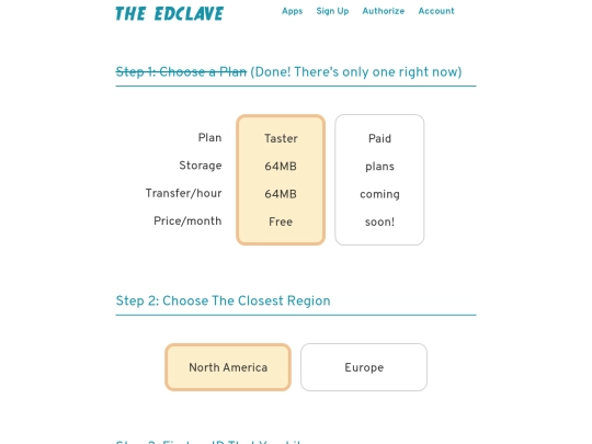 sign-up screenshot