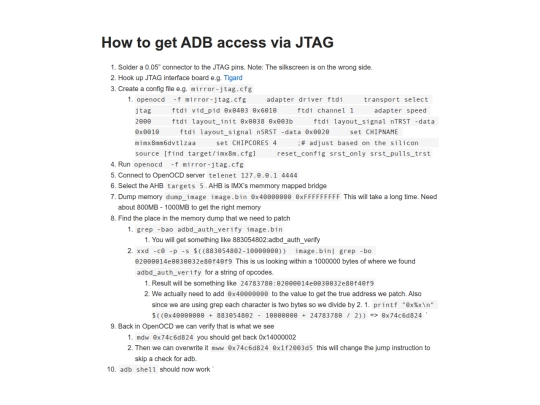 jtag-to-adb screenshot