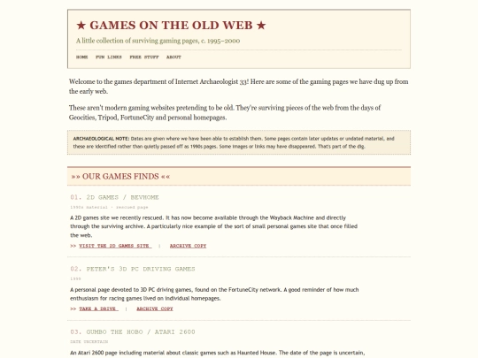 games-links screenshot