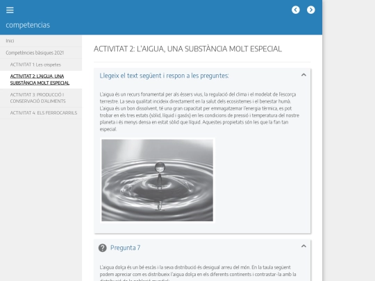competencies/activitat_2_laigua_una_substncia_molt_especial screenshot