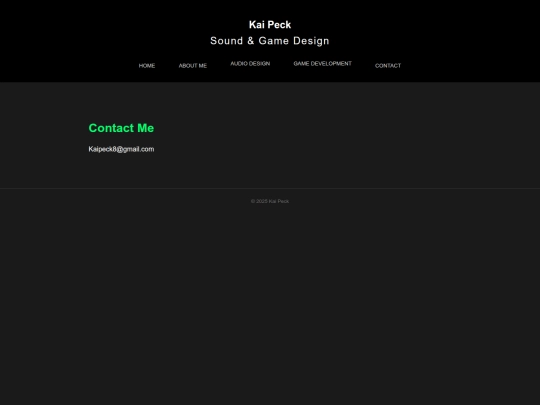 Portfolio/contact screenshot