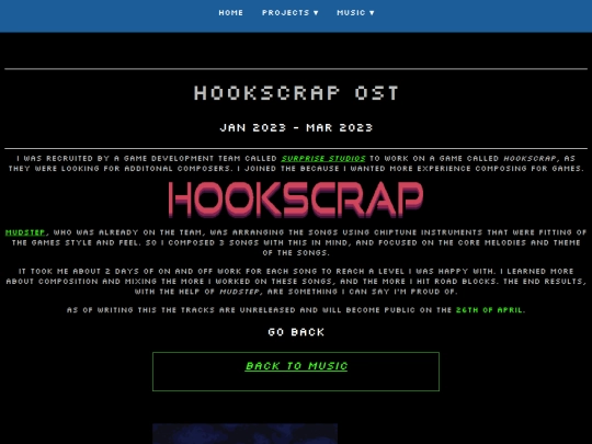 projects screenshot