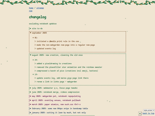 changelog screenshot