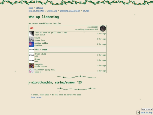 listening screenshot