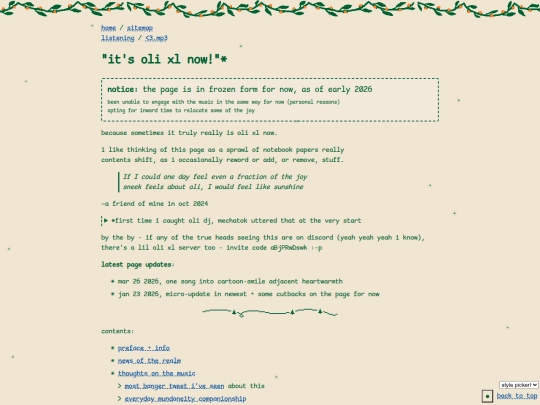 listening/oliponders screenshot