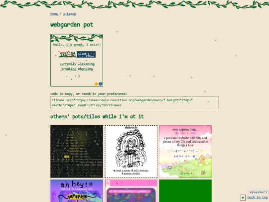 webgarden screenshot