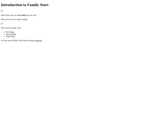 Carlene/IntroductiontoFamilyStart screenshot