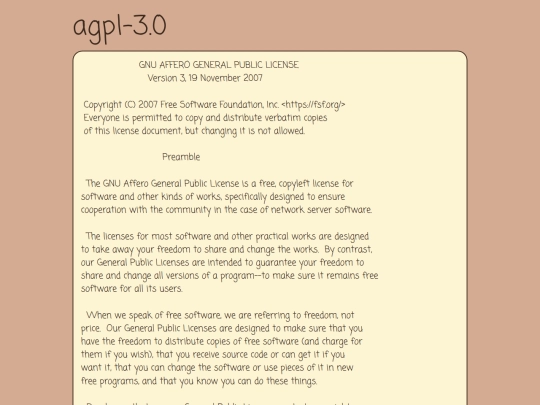 credits/agpl-3.0 screenshot