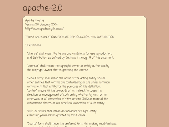 credits/apache-2.0 screenshot