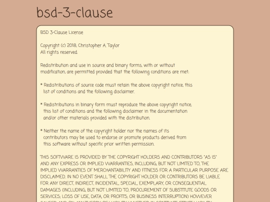 credits/bsd-3-clause screenshot