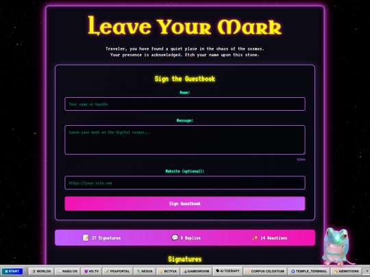admin/guestbook screenshot