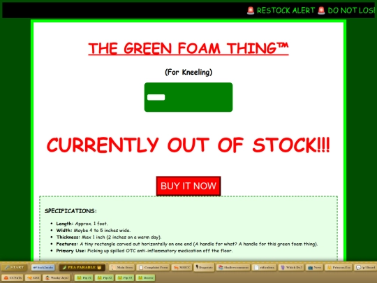 pea/green-foam-thing-store screenshot