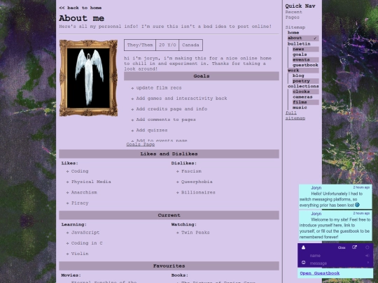 page/about screenshot
