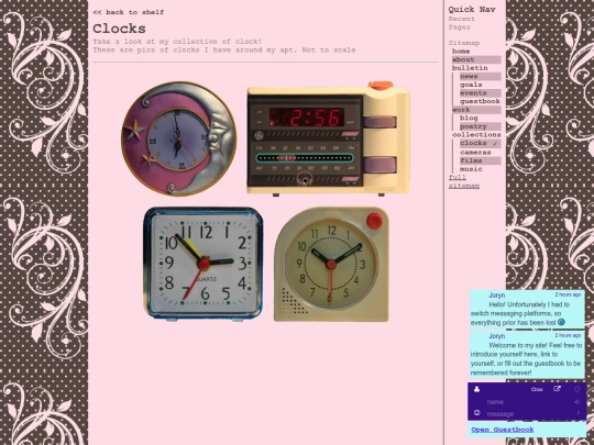 page/shrines/clocks screenshot