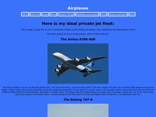 Airplanes screenshot