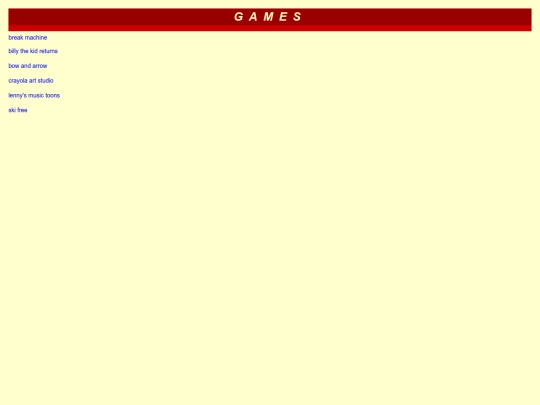 games screenshot