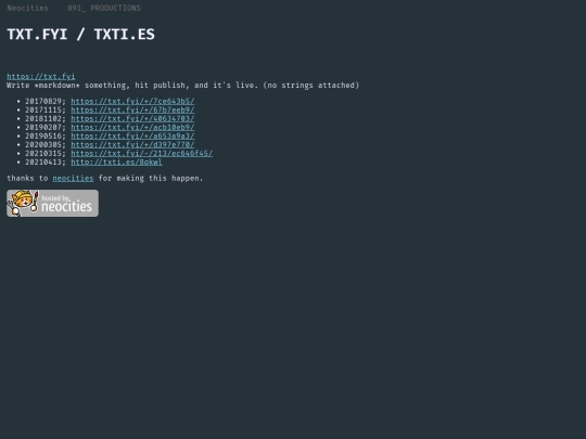 content/txt.fyi screenshot