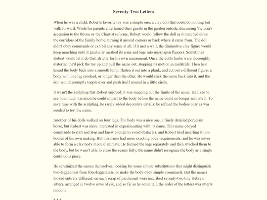 ted_chiang/seventy-two-letters screenshot