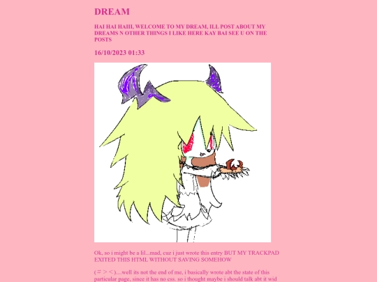 diary screenshot