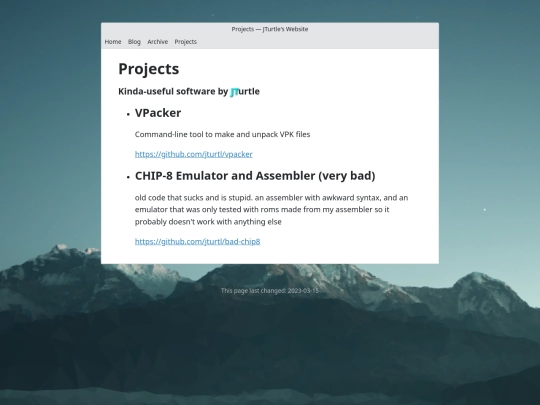projects screenshot