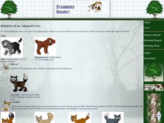 sycamore/psst/crewrelatives screenshot