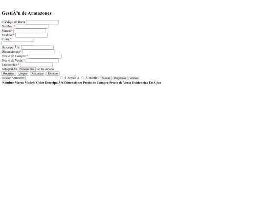 modules/moduloArmazones/view_Armazones screenshot