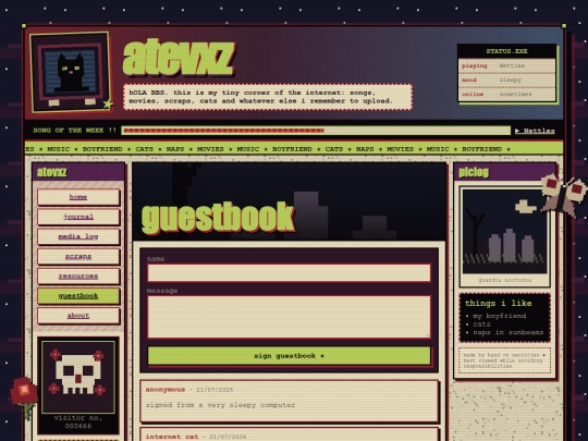 guestbook screenshot