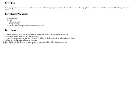 Recipe screenshot