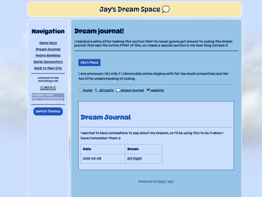 dreamspace/dreamjournal screenshot