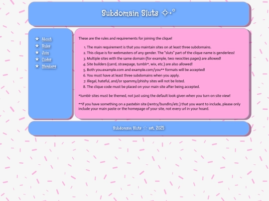 subdomains/rules screenshot