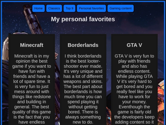 favorites screenshot