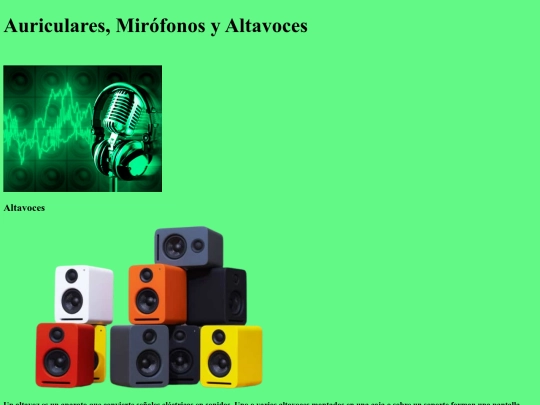 Microfonos, Altavoz./audio screenshot