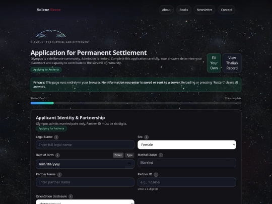 application screenshot