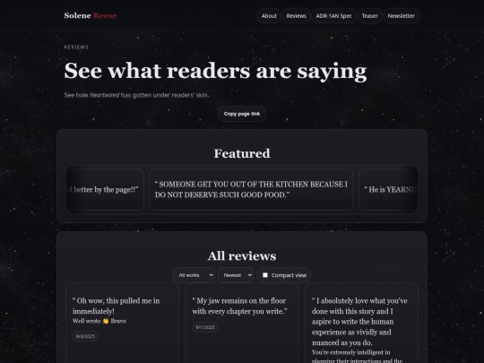 reviews screenshot