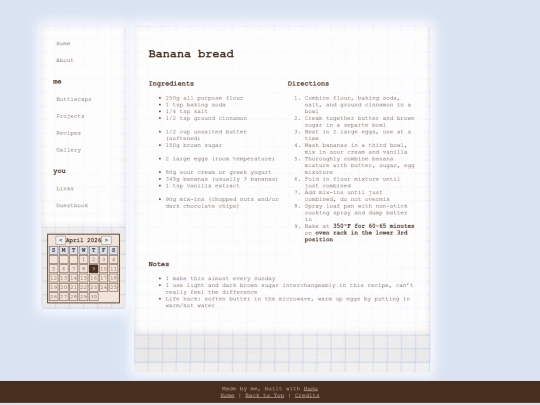 recipes/banana_bread screenshot
