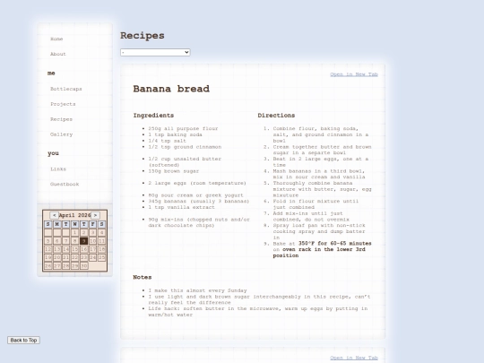 recipes screenshot
