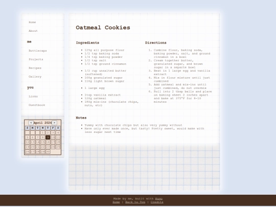recipes/oatmeal_cookies screenshot