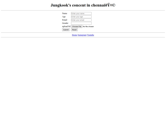 jungkook webpage/register screenshot