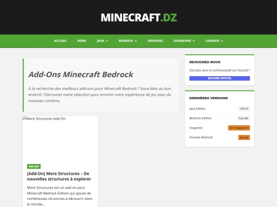 categorie/bedrock/add-ons screenshot