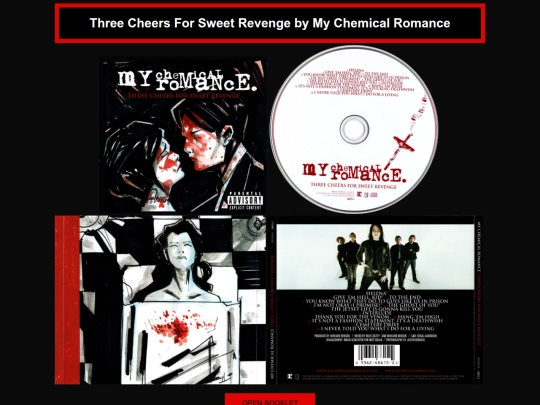 three cheers for sweet revenge/revengepage screenshot