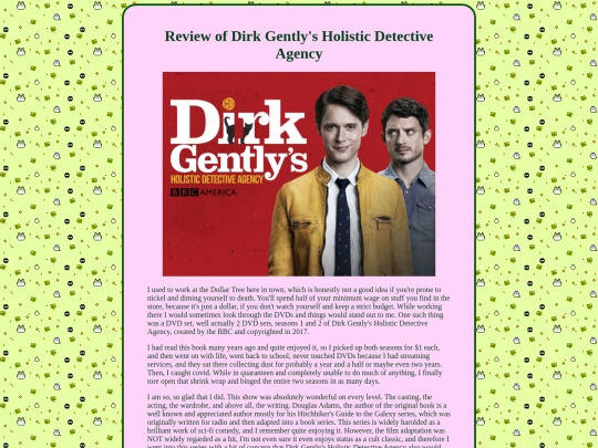 DirkGently screenshot