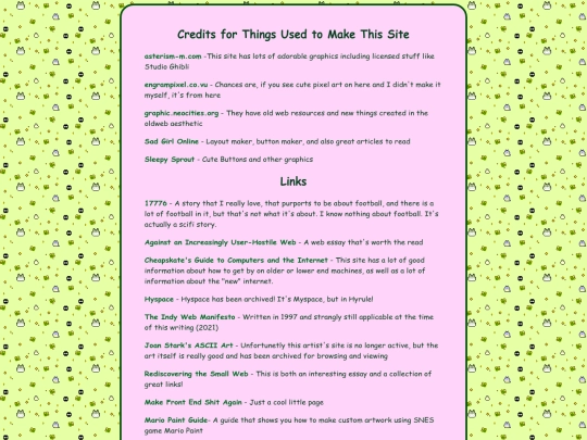 linkscredits screenshot