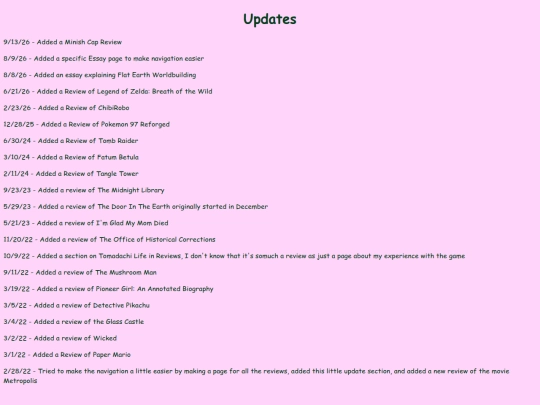updates screenshot