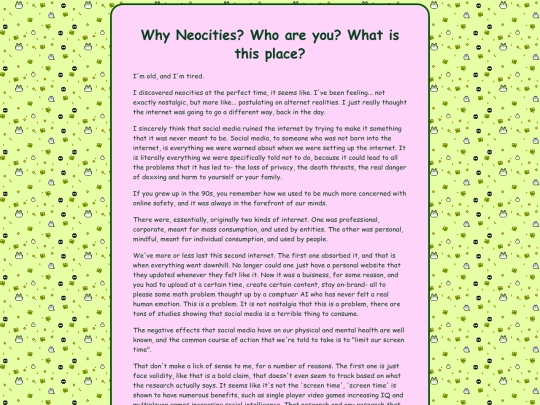 whyneocities screenshot