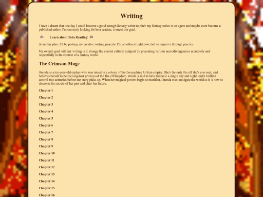 writing screenshot